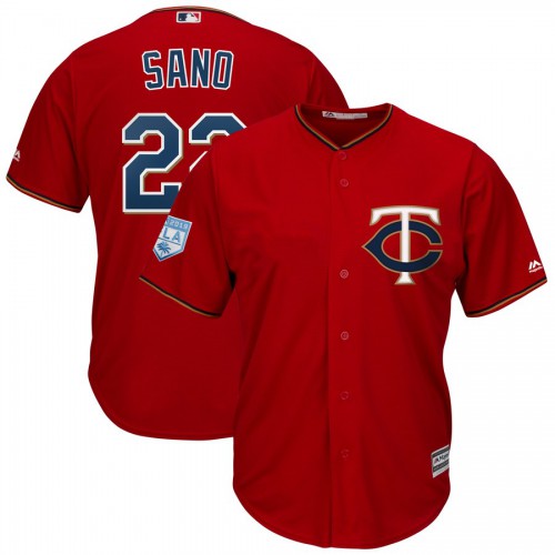 Minnesota Twins #22 Miguel Sano Red 2019 Spring Training Cool Base Stitched Jersey Men's