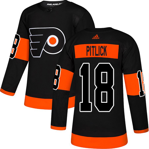 Adidas Philadelphia Flyers #18 Tyler Pitlick Black Alternate Authentic Stitched Jersey Men's