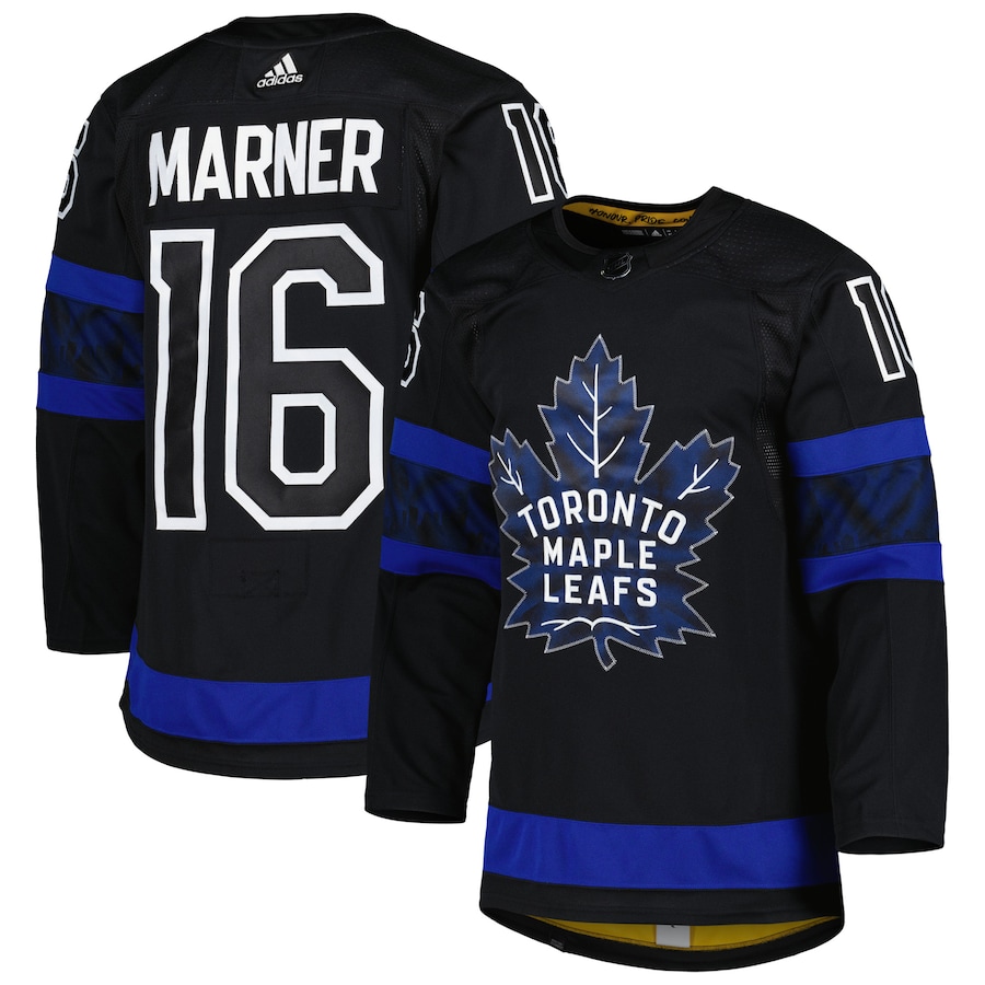 Toronto Maple Leafs #16 Mitch Marner Men's Adidas Black Primegreen Authentic Pro Alternate Player Jersey