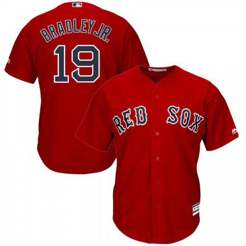 Boston Boston Red Sox #19 Jackie Bradley Jr. Majestic Alternate Official Cool Base Player Jersey Scarlet Men's