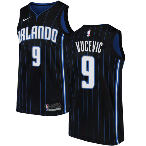 Orlando Magic #9 Nikola Vucevic Black Womens Swingman Statement Edition Jersey Womens