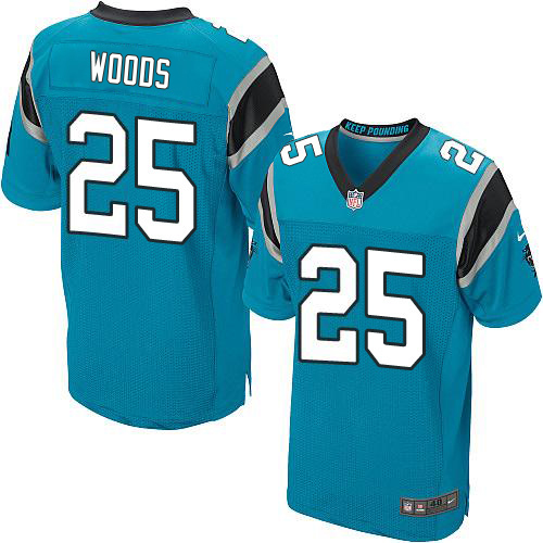 Panthers #25 Xavier Woods Blue Alternate Men's Stitched New Elite Jersey