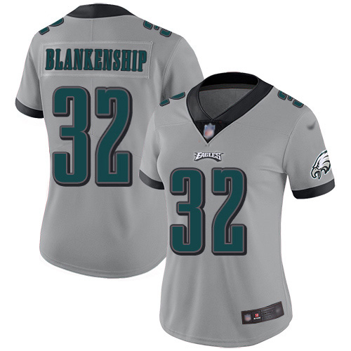 Eagles #32 Reed Blankenship Silver Women's Stitched Limited Inverted Legend Jersey