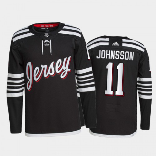 Adidas New Jersey Devils #11 Andreas Johnsson Men's 2021-22 Alternate Authentic Jersey - Black Men's