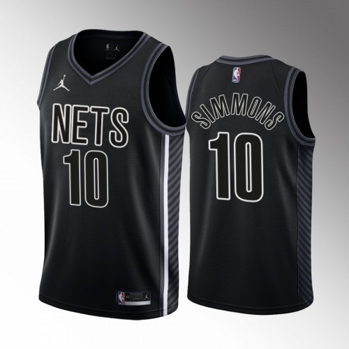 Brooklyn Nets #10 Ben Simmons Mens Black 2022-23 Statement Edition Jersey Mens