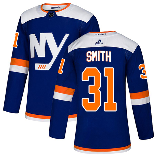 Adidas New York Islanders #31 Billy Smith Blue Authentic Alternate Stitched Jersey Men's