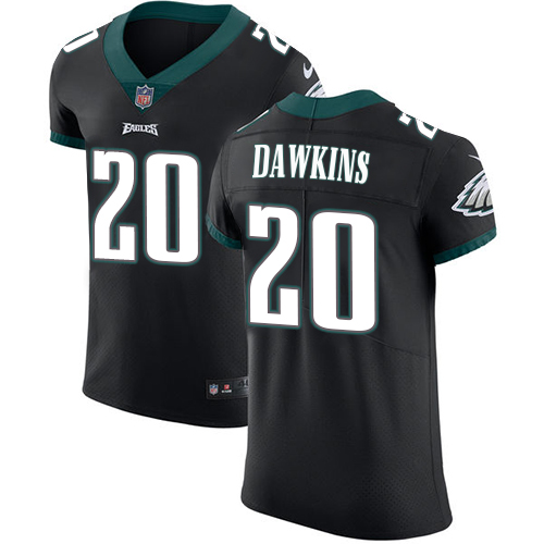 Eagles #20 Brian Dawkins Black Alternate Men's Stitched Vapor Untouchable Elite Jersey