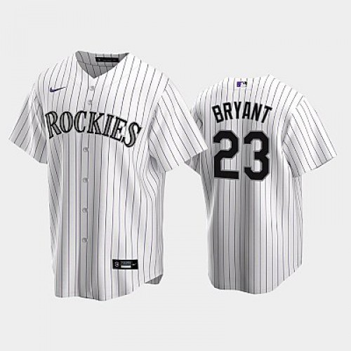 Colorado Colorado Rockies #23 Kris Bryant White Replica Men's Jersey Men's