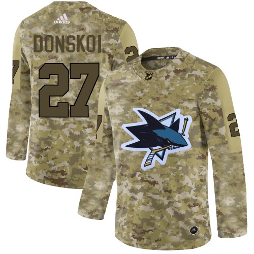 Adidas San Jose Sharks #27 Joonas Donskoi Camo Authentic Stitched Jersey Men's
