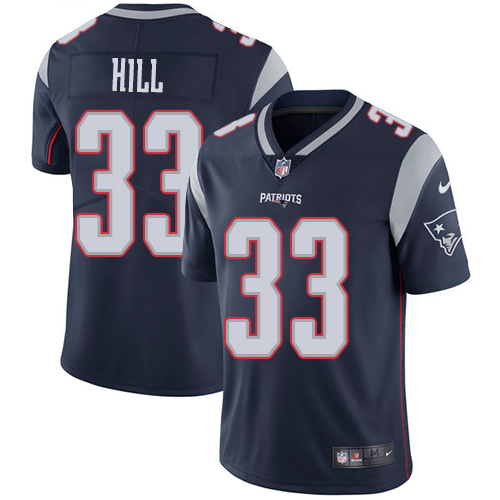 New England Patriots #33 Jeremy Hill Navy Blue Team Color Men's Stitched Vapor Untouchable Limited Jersey Men's