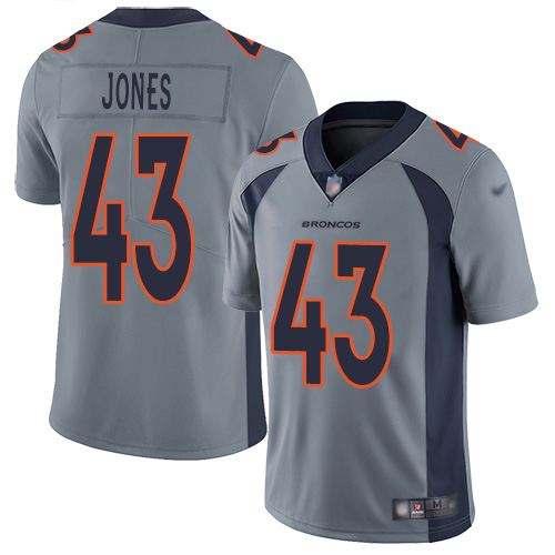Denver Broncos #43 Joe Jones Gray Youth Stitched Limited Inverted Legend Jersey Youth