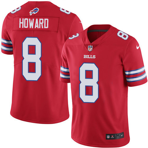 Buffalo Buffalo Bills #8 O. J. Howard Red Youth Stitched Limited Rush Jersey Youth