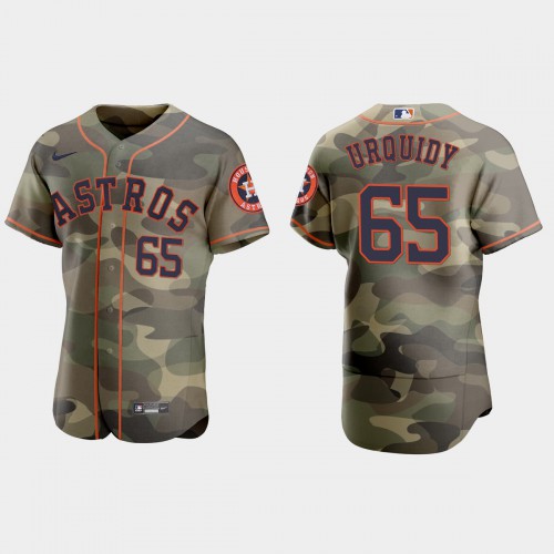 Houston Houston Astros #65 Jose Urquidy Men's 2021 Armed Forces Day Authentic Jersey -Camo Men's