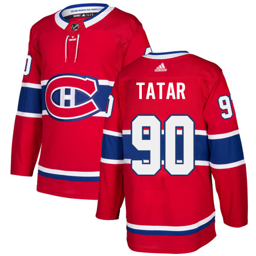 Adidas Montreal Canadiens #90 Tomas Tatar Red Home Authentic Stitched Youth Jersey Youth
