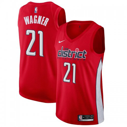 Washington Wizards #21 Moritz Wagner Red Womens Swingman Earned Edition Jersey Womens