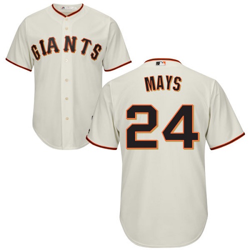 San Francisco Giants #24 Willie Mays Cream Cool Base Stitched Youth Jersey Youth