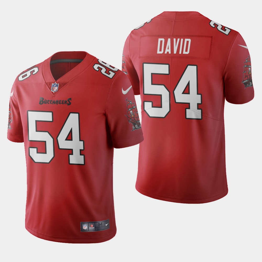 Tampa Bay Buccaneers #54 Lavonte David Red Men's 2020 Vapor Limited Jersey