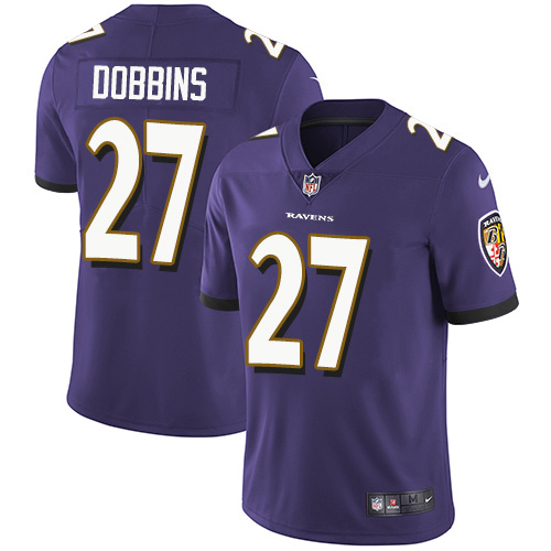 Baltimore Ravens #27 J.K. Dobbins Purple Team Color Men's Stitched Vapor Untouchable Limited Jersey Men's