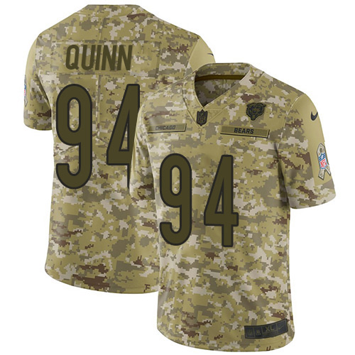 Chicago Bears #94 Robert Quinn Camo Youth Stitched Limited 2018 Salute To Service Jersey Youth