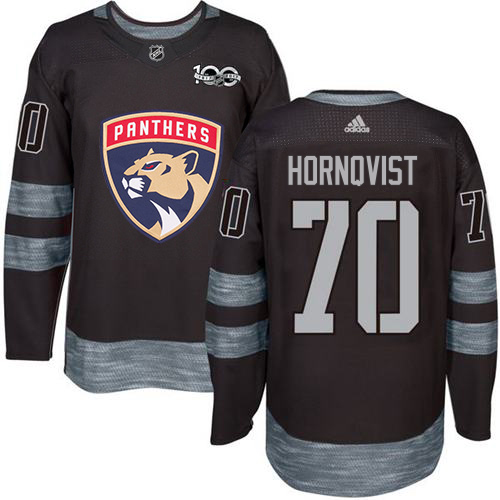 Adidas Panthers #70 Patric Hornqvist Black 1917-2017 100th Anniversary Stitched Jersey
