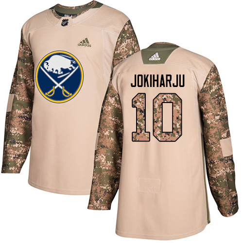 Adidas Buffalo Sabres #10 Henri Jokiharju Camo Authentic 2017 Veterans Day Stitched Youth Jersey Youth