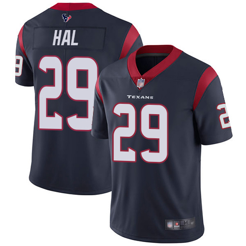 Houston Texans #29 Andre Hal Navy Blue Team Color Men's Stitched Vapor Untouchable Limited Jersey Men's