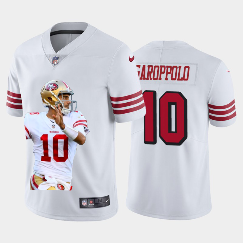 San Francisco 49ers #10 Jimmy Garoppolo Team Hero 4 Rush Vapor Limited Jersey White