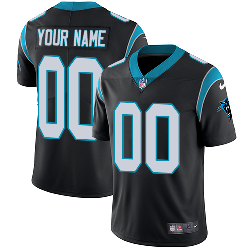 Carolina Panthers Customized Black Team Color Stitched Vapor Untouchable Limited Youth Jersey