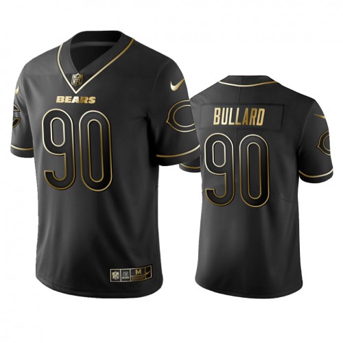 Chicago Bears #90 Jonathan Bullard Black Golden Limited Edition Stitched Jersey Men's
