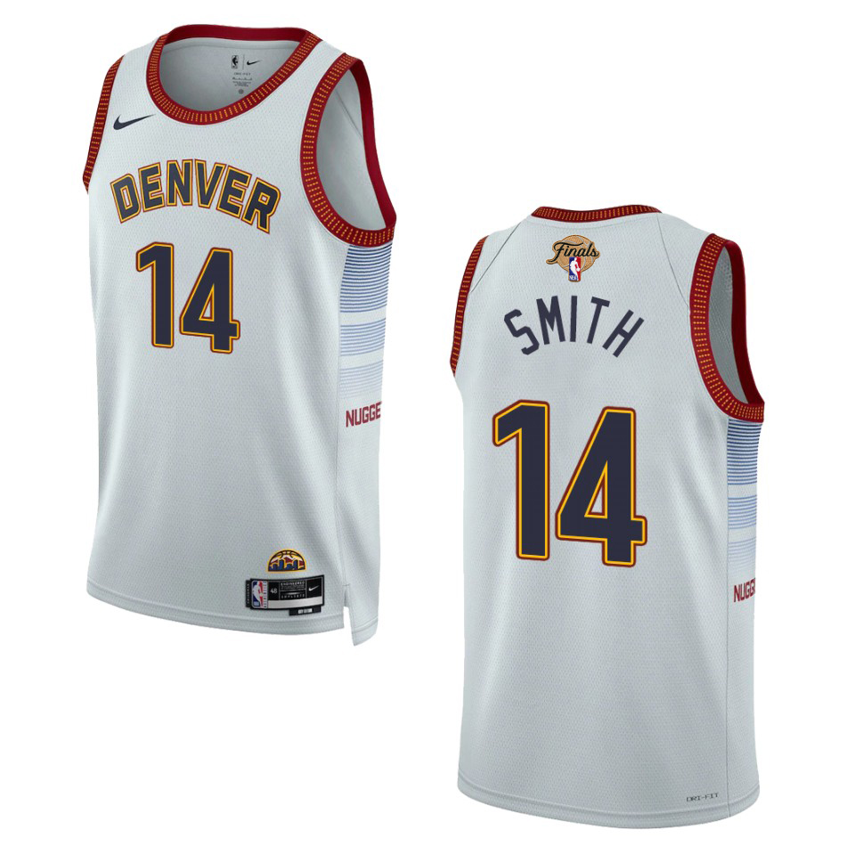Denver Nuggets #14 Ish Smith Unisex Silver 2023 Finals Patch Swingman Jersey - City Edition