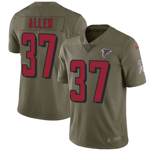 Atlanta Falcons #37 Ricardo Allen Olive Youth Stitched Limited 2017 Salute to Service Jersey Youth