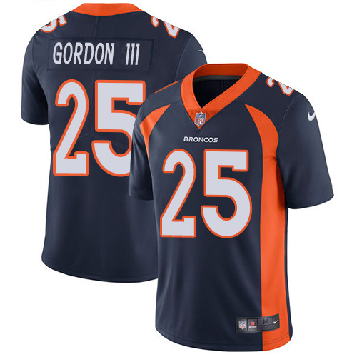 Denver Broncos #25 Melvin Gordon III Navy Blue Alternate Men's Stitched Vapor Untouchable Limited Jersey Men's