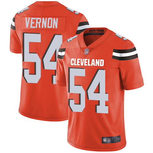 Cleveland Browns #54 Olivier Vernon Orange Alternate Youth Stitched Vapor Untouchable Limited Jersey Youth