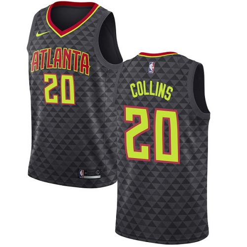 Atlanta Hawks #20 John Collins Black Womens Swingman Icon Edition Jersey Womens