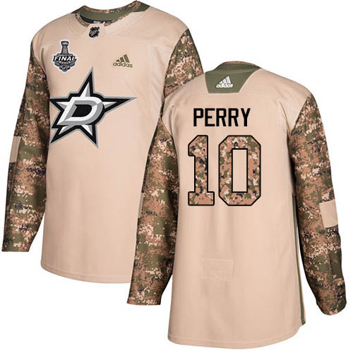 Adidas Dallas Stars #10 Corey Perry Camo Authentic 2017 Veterans Day Youth 2020 Stanley Cup Final Stitched Jersey Youth