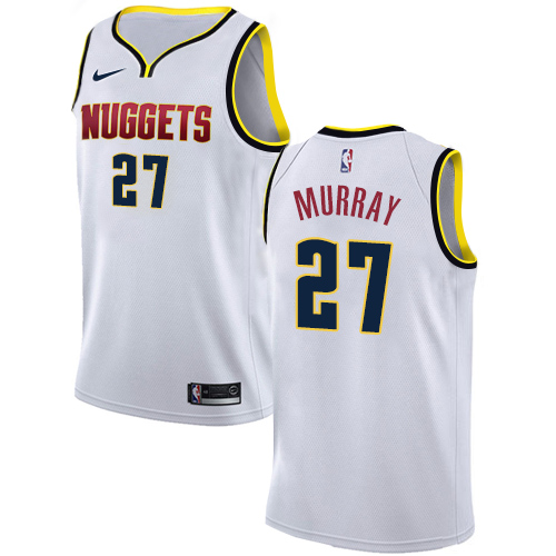 Denver Nuggets #27 Jamal Murray White Swingman Association Edition Jersey Mens