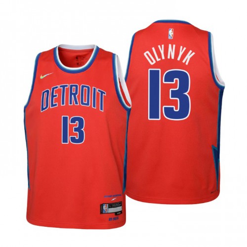 Detroit Detroit Pistons #13 Kelly Olynyk Youth Red 2021/22 Swingman Jersey - City Edition Youth