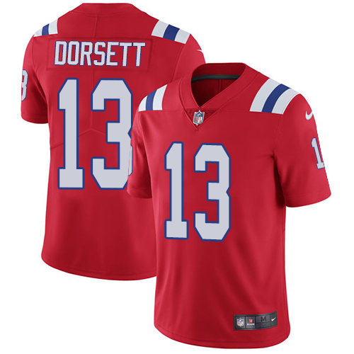 New England Patriots #13 Phillip Dorsett Red Alternate Men's Stitched Vapor Untouchable Limited Jersey Men's