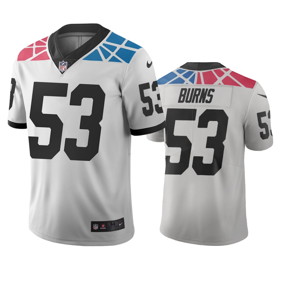 Carolina Panthers #53 Brian Burns White Vapor Limited City Edition Jersey