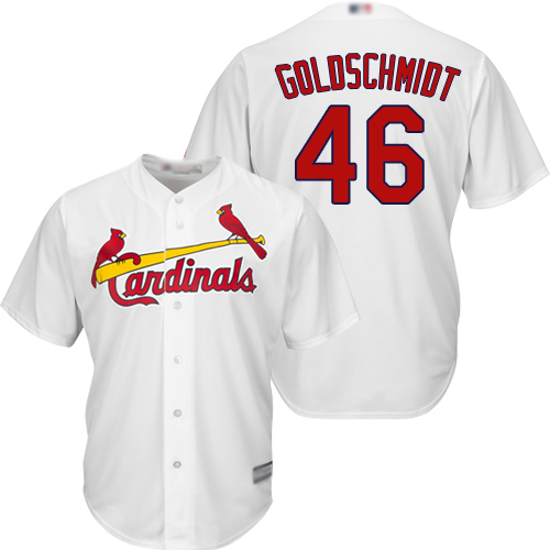 St.Louis Cardinals #46 Paul Goldschmidt White Cool Base Stitched Youth Jersey Youth