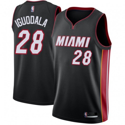 Miami Heat #28 Andre Iguodala Black Youth Swingman Icon Edition Jersey Youth