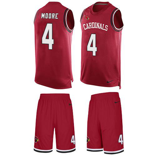 Cardinals #4 Rondale Moore Red Team Color Men's Stitched Limited Tank Top Suit Jersey