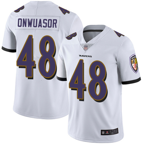 Baltimore Ravens #48 Patrick Onwuasor White Men's Stitched Vapor Untouchable Limited Jersey Men's