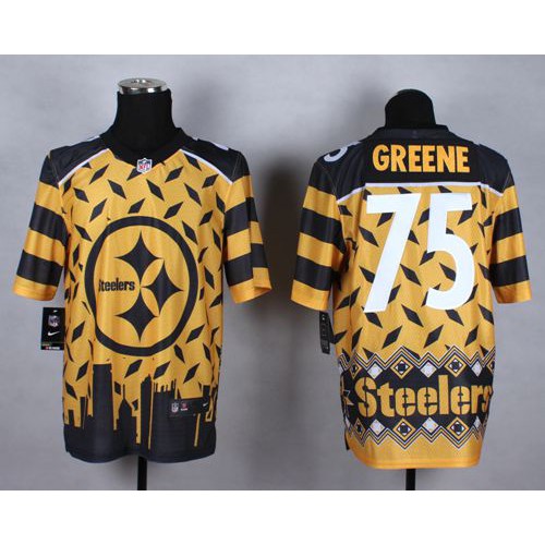 Pittsburgh Steelers #75 Joe Greene Gold Men's Stitched Elite Noble Fashion Jersey Men's