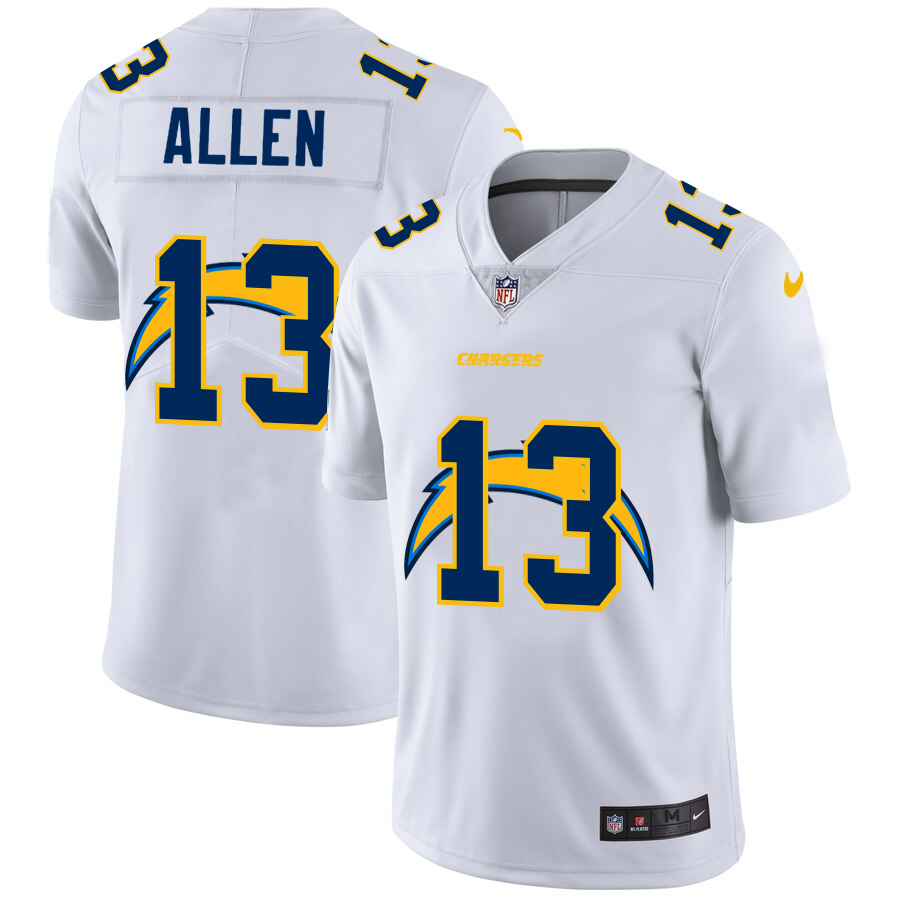Los Angeles Chargers #13 Keenan Allen White Men's Team Logo Dual Overlap Limited Jersey