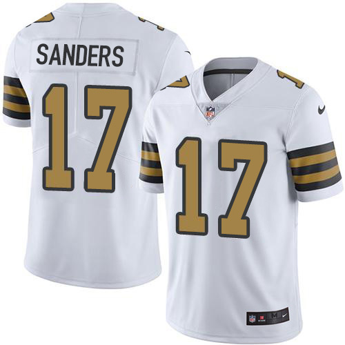 New Orleans Saints #17 Emmanuel Sanders White Men's Stitched Limited Rush Jersey Men's