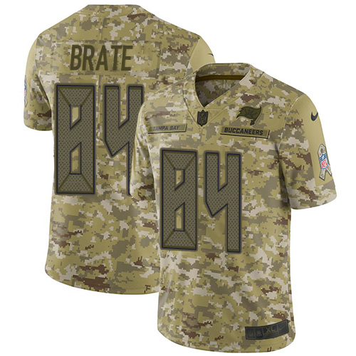 Tampa Bay Buccaneers #84 Cameron Brate Camo Youth Stitched Limited 2018 Salute to Service Jersey Youth