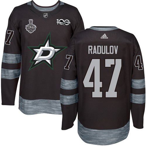 Adidas Dallas Stars #47 Alexander Radulov Black 1917-2017 100th Anniversary 2020 Stanley Cup Final Stitched Jersey Men's