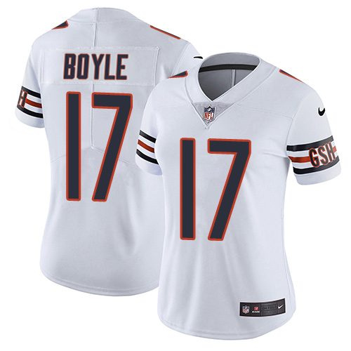 Bears #17 Tim Boyle White Women's Stitched Vapor Untouchable Limited Jersey