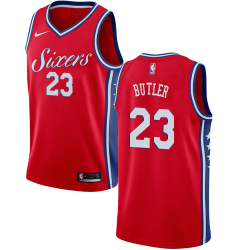 Philadelphia 76ers #23 Jimmy Butler Red Youth Swingman Statement Edition Jersey Youth